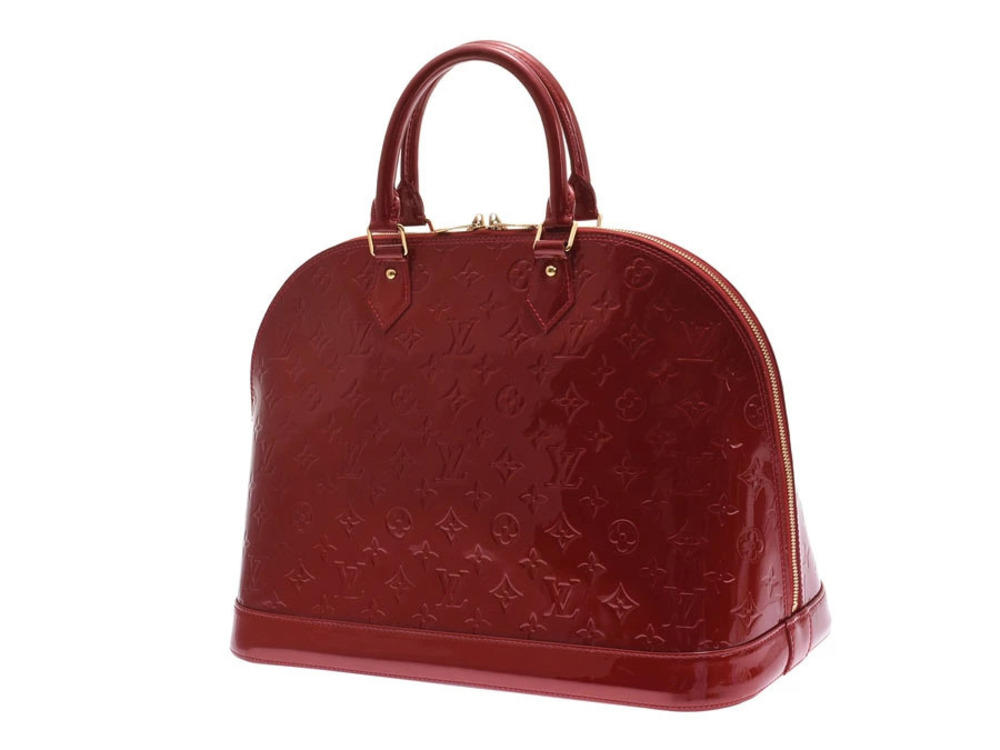 Louis Vuitton Pomme dAmour Handbag Vernis Alma Black